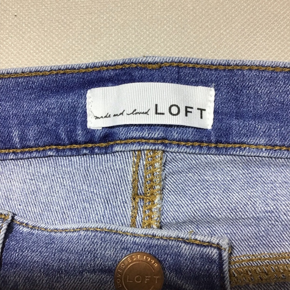 LOFT Women's Light Blue Skinny Crop Jeans - Picture 3 of 10